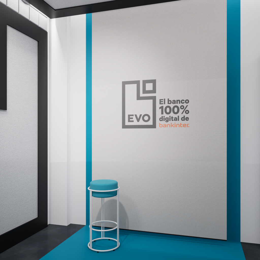 Render 3D del espacio Talk de la Sala Creators